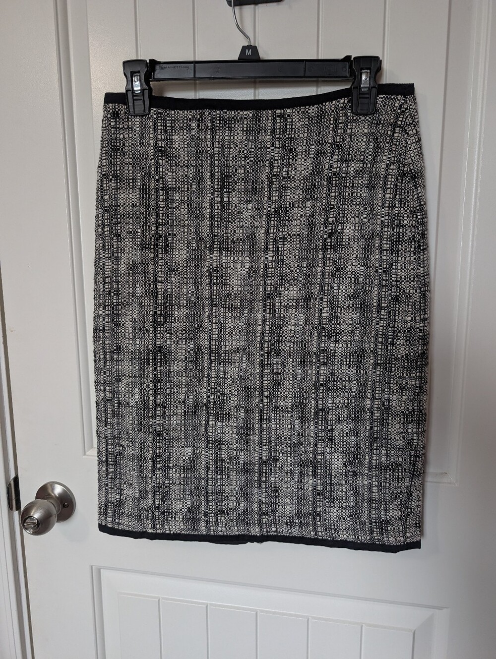 NWOT Talbots Tweed Pencil Skirt W2 Black/White